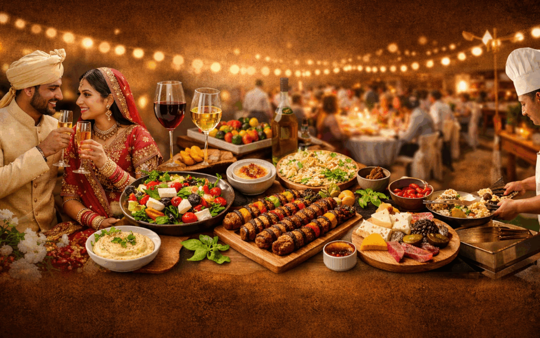 The reasons why couples are opting to use Mediterranean and Continental cuisine over traditional wedding menus